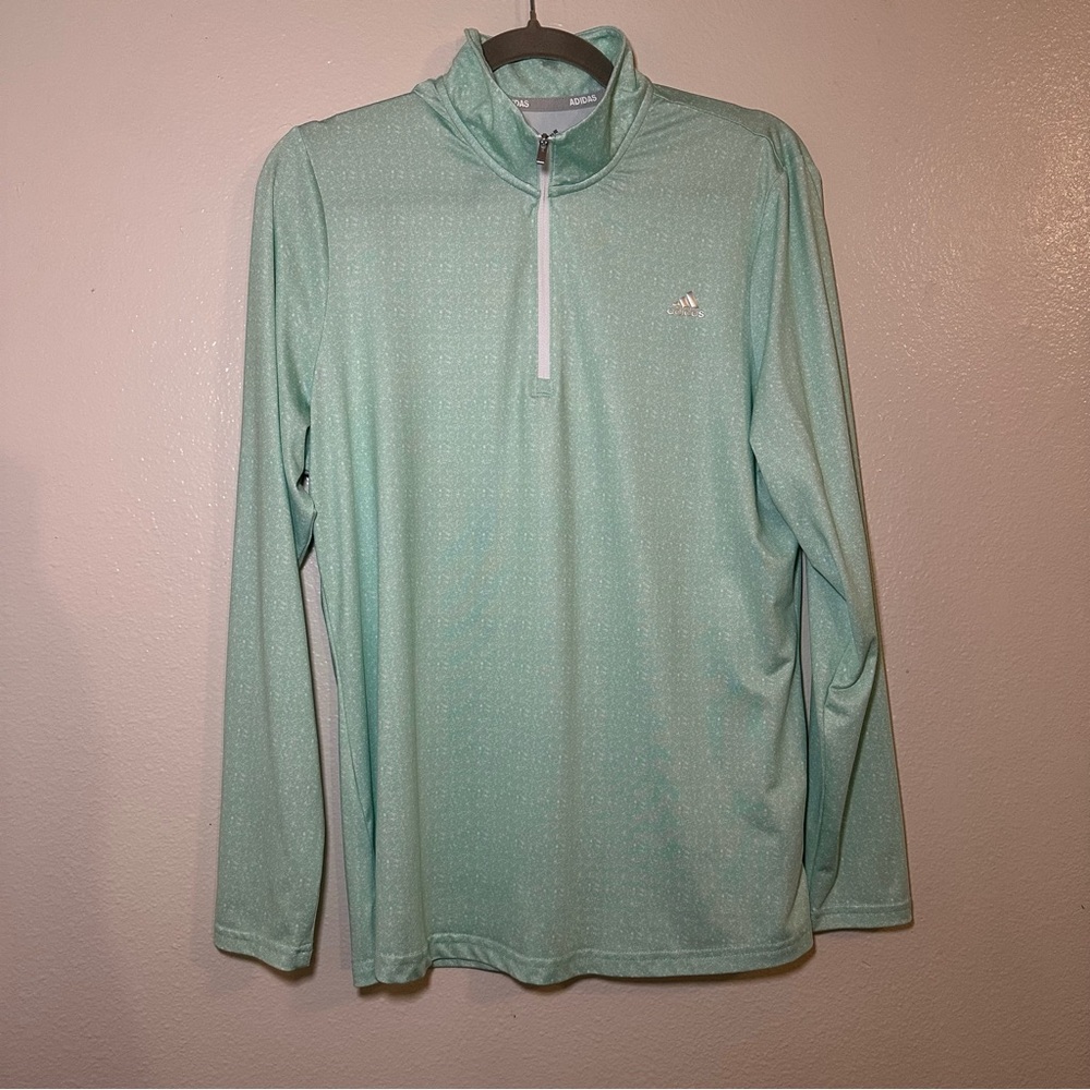 Mint Adidas Green Quarter-Zip Pullover